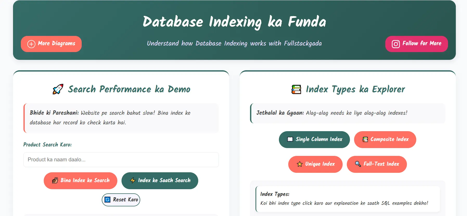 Indexing Demo