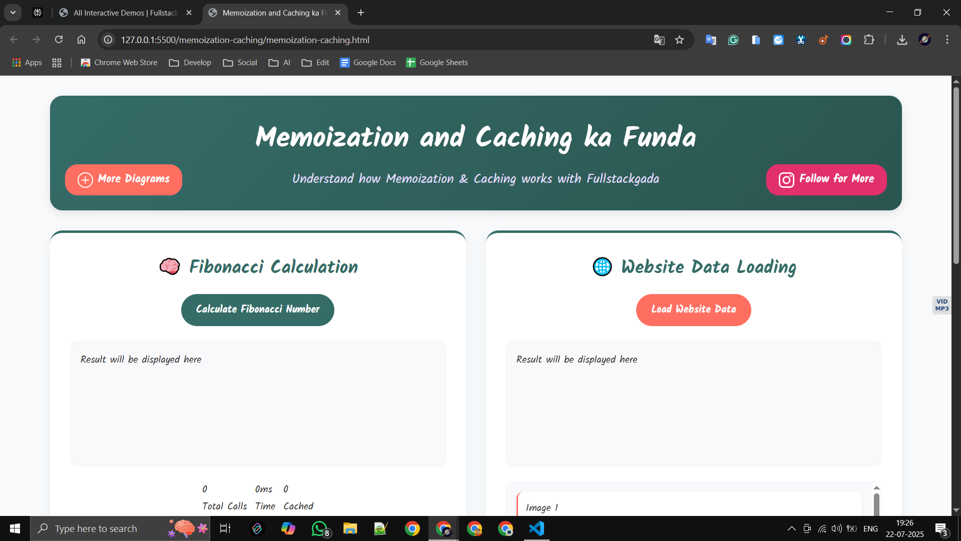 Memoization and Caching Demo