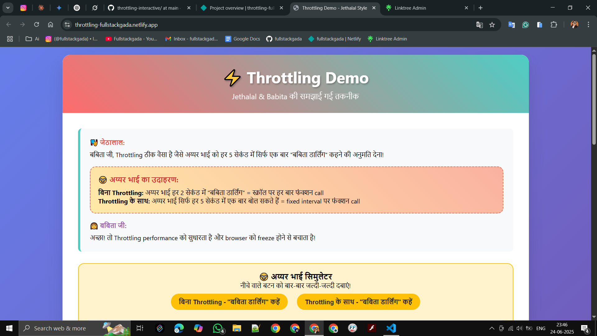 Throttling Demo